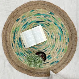 Art Avenue Creed Brown & Green Jute Round Rug-image-32