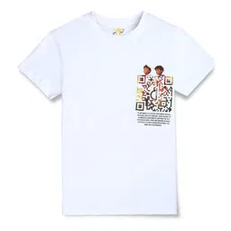 Gini and Jony Boys Round Neck Short Sleeves Graphic Printed Cotton Regular Fit T-shirt-image-40