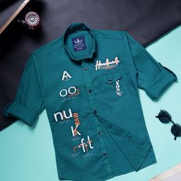 SKY HEIGHTS Boys Typography Printed Pure Cotton Casual Shirt-image-46