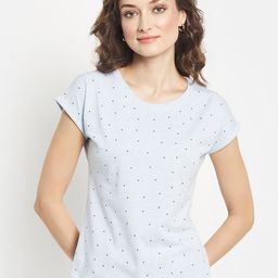 METTLE Women Blue Printed Extended Sleeves T-shirt-picture-31
