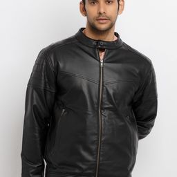 Status Quo Men Black Biker Jacket-image-58