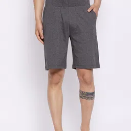 Hypernation Men Charcoal Loose Fit Yoga Shorts-image-15