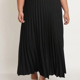 U&F Beyond Plus Size Pleated Accordion Pleats Flared Skirt-34