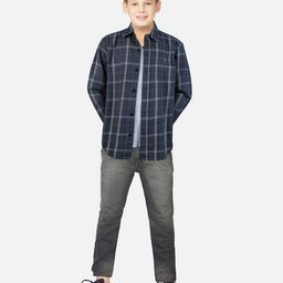 Gini and Jony Infants Boys Checked Cotton Casual Shirt-image-94