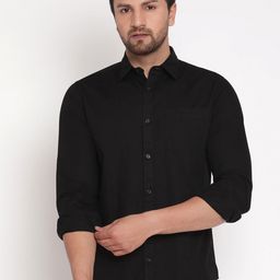 METTLE Men Black Opaque Casual Shirt-picture-44