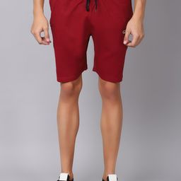Rodamo Men Maroon Slim Fit Sports Shorts-image-54