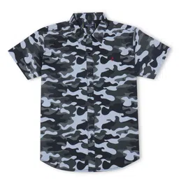 Gini and Jony Infant Boys Camouflage Printed Cotton Casual Shirt-image-37