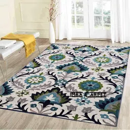 IMRA CARPET White Ethnic Motifs Handmade Woollen Carpet-image-78