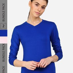 appulse Pack Of 2 Slim Fit V-Neck Long Sleeves T-shirts-picture-34