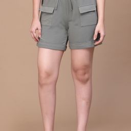 Strong And Brave Women Odour Free Mid-Rise Cotton Sports Shorts-4