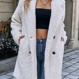 StyleCast Women White Solid Longline Trench Coat-picture-4