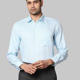 Raymond Men Blue Checked Cotton Formal Shirts-image-52