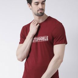 Friskers Men Maroon Unstoppable Typography Printed T-shirt-image-87