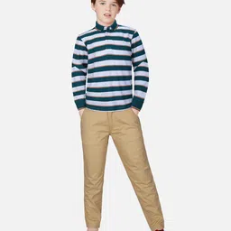 Gini and Jony Boys Polo Collar Striped Cotton T-shirt-image-13