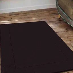 Safiya Carpet Coffee Brown Solid Hand Tufted Woollen Carpets-picture-3