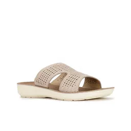 Bata Women Beige Open Toe Flats with Laser Cuts-picture-17