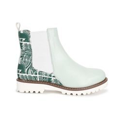 yoho Women Printed High-Top Lightweight Round Toe Block Heeled Chelsea Boots-30