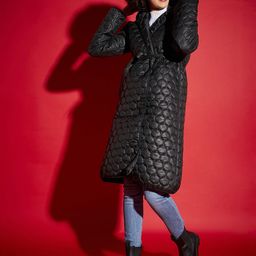 SASSAFRAS Black Long Sleeves Hood Longline Puffer Jacket-35