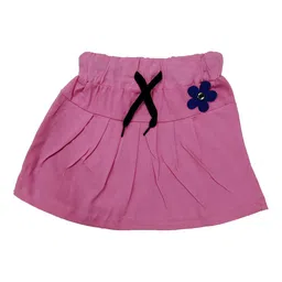 BAESD Girls Pure Cotton Pleated Knee Length Skort-image-5