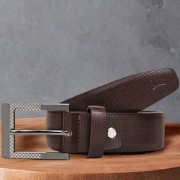 Pacific Gold Men Textured Formal Belt-image-21