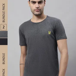 VIMAL JONNEY Pack of 2 Round Neck Cotton T-shirt-image-36