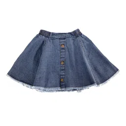 AWW HUNNIE Girls Denim Flared Knee-Length Skirts-image-17