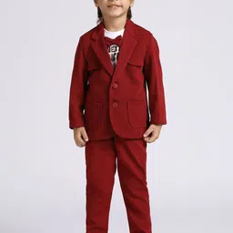 YK Boys 4 Piece Suit Set T-Shirt, Pant & Blazer With Cap-image-22