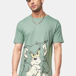 The Souled Store Men Green Printed Pure Cotton T-shirt-picture-19