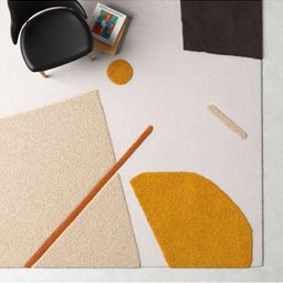 Safiya Carpet Beige & Black Abstract Hand-Tufted Woollen Carpet-24