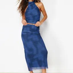 Trendyol Printed Pencil Maxi Skirts-59