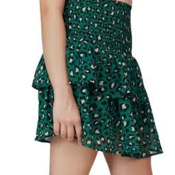 Dress My Angel Girls Green & Black Printed Mini Skort-image-61