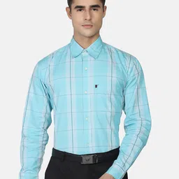 TAHVO Comfort Slim Fit Checked Cotton Formal Shirt-image-29