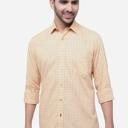 JADE BLUE Slim Fit Windowpane Checked Casual Cotton Shirt-image-85