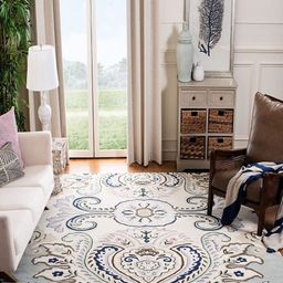 Safiya Carpet Beige & Grey Ethnic Motifs Woollen Traditional Carpet-image-46