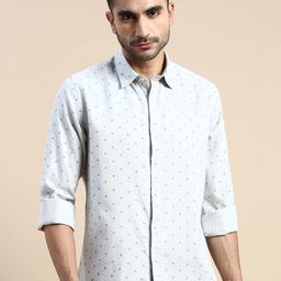 INVICTUS Sport Slim Fit Micro Ditsy Printed Cotton Casual Shirt-image-66