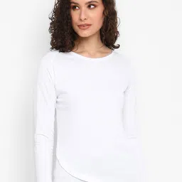 appulse Round Neck Regular Fit Bottom Crossover Cotton T-shirt-image-69