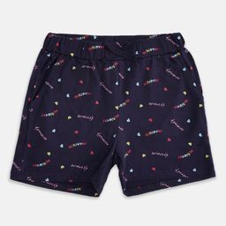 Pantaloons Junior Girls Navy Blue Printed Shorts-picture-22