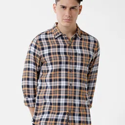WROGN Men Slim Fit Tartan Checked Casual Shirt-image-44