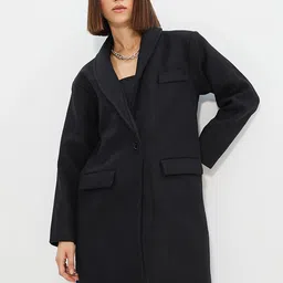 Trendyol Women Black Solid Over Coat-53