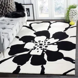 IMRA CARPET Black Floral Woollen Carpet-picture-22