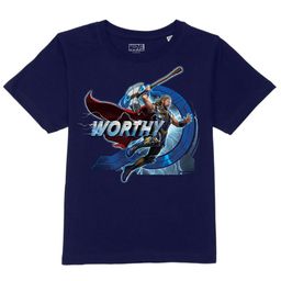 Marvel by Wear Your Mind Boys Navy Blue & Red Thor Printed Pure Cotton T-shirt-image-33