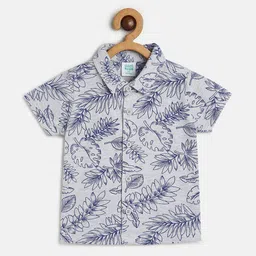 MINI KLUB Infant Boys Tropical Printed Pure Cotton Casual Shirt-image-16