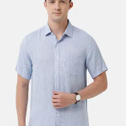 Linen Club Men Solid Sustainable Casual Regular Fit Linen Shirt-image-65