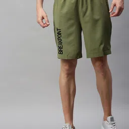 Dpassion Men Olive Green Running Sports Shorts-picture-8
