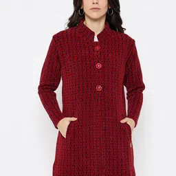 Duke Self Designed Single Breasted Woolen Overcoat-picture-26