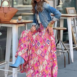 StyleCast Women Geometric Print Tiered Maxi Skirt-image-29