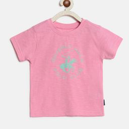 Beverly Hills Polo Club Girls Graphic Printed Pure Cotton T-Shirt-image-95