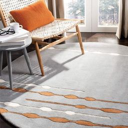Safiya Carpet Grey & white Abstract Woollen Carpets-picture-1