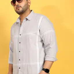 Instafab Plus Plus Size Classic Buffalo Checked Spread Collar Cotton Casual Shirt-image-66