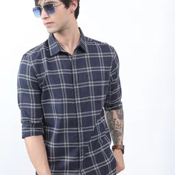 HIGHLANDER Tartan Checked Slim Fit Casual Shirt-picture-46